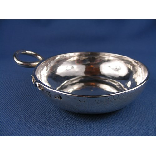 18th century French silver wine taster, possibly Avallon, Dijon c.1780